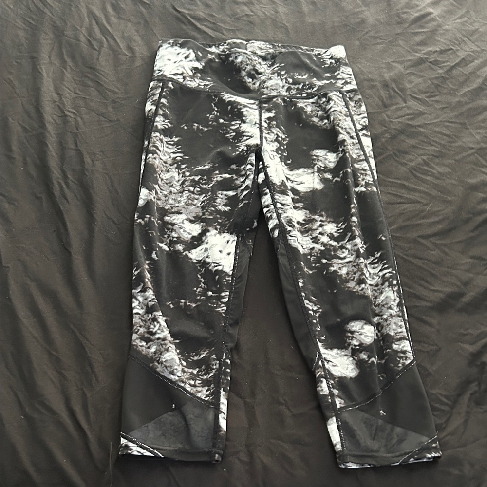 Kids Black and Gray Patterned Leggings